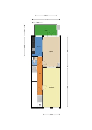 Floorplan - Claes de Vrieselaan 6b, 3021 JN Rotterdam